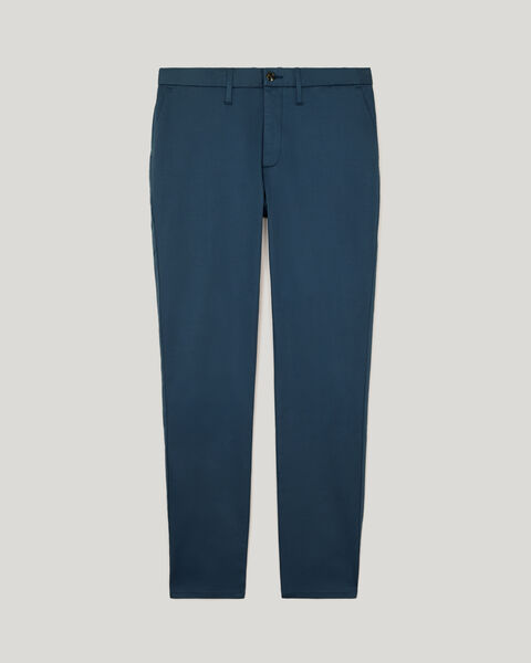 Ultra Slim Cotton-Tencel Chino, Steel Blue, hi-res